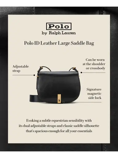 Polo Ralph Lauren Women's Sport Leather Crossbody Bag - Black | Thumbnail 7
