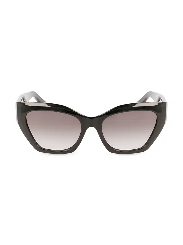 Women's 54MM Cat-Eye Sunglasses - Black