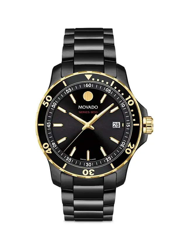 Men's Series 800 Black Stainless Steel Watch - Black