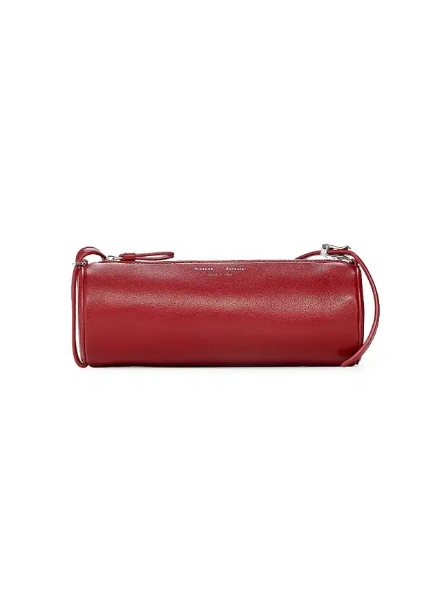 Women's Silo Leather Shoulder Bag - Rosewood