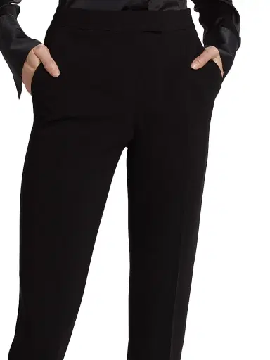 Theory Women's Ibbey Crepe Tapered Trousers - Black | Thumbnail 6 Theory Women's Ibbey Crepe Tapered Trousers - Black | Thumbnail 6