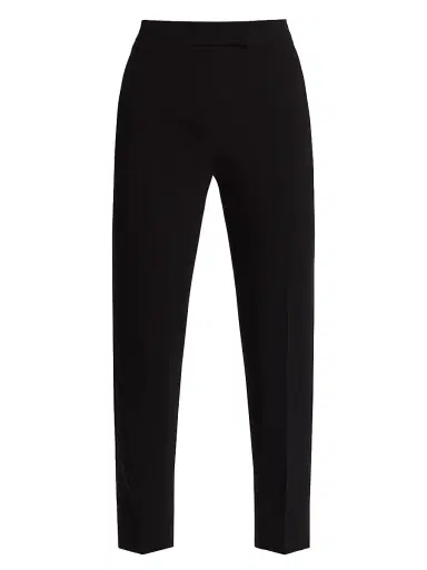 Theory Women's Ibbey Crepe Tapered Trousers - Black | Thumbnail 1 Theory Women's Ibbey Crepe Tapered Trousers - Black | Thumbnail 1