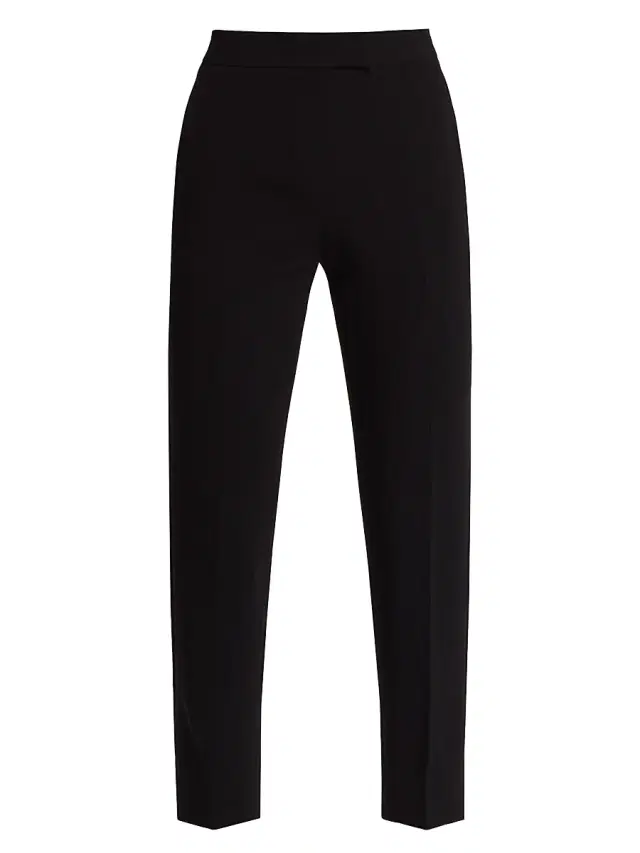 Theory Women's Ibbey Crepe Tapered Trousers - Black