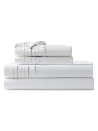 Ralph Lauren Organic Sateen Handkerchief 624-Thread Count Sheet & Pillowcase Collection - True Platinum Queen | Thumbnail 1 Ralph Lauren Organic Sateen Handkerchief 624-Thread Count Sheet & Pillowcase Collection - True Platinum Queen | Thumbnail 1