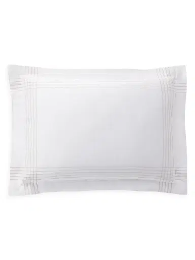 Ralph Lauren Organic Sateen Handkerchief Duvet Cover & Sham Collection - Silver European | Thumbnail 2