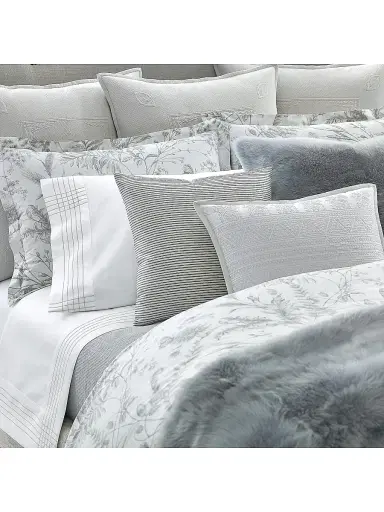 Ralph Lauren Organic Sateen Handkerchief Duvet Cover & Sham Collection - Silver European | Thumbnail 7