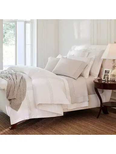 Ralph Lauren Organic Sateen Handkerchief Duvet Cover & Sham Collection - Silver European | Thumbnail 8