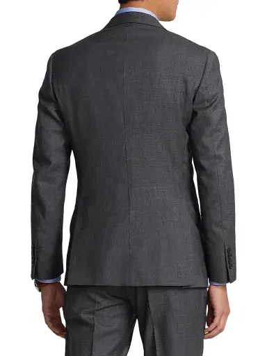 Polo Ralph Lauren Men's Sharkskin Wool Single-Breasted Suit - Medium Grey Multi | Thumbnail 4