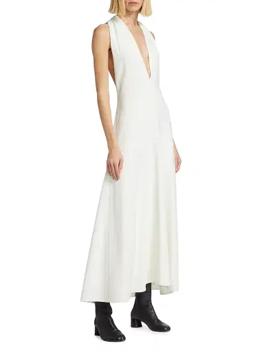 Proenza Schouler Women's Twisted Back Maxi Dress - White - Size 12 | Thumbnail 4 Proenza Schouler Women's Twisted Back Maxi Dress - White - Size 12 | Thumbnail 4