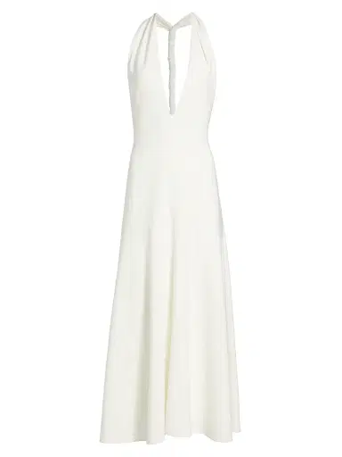Proenza Schouler Women's Twisted Back Maxi Dress - White - Size 12 | Thumbnail 1 Proenza Schouler Women's Twisted Back Maxi Dress - White - Size 12 | Thumbnail 1