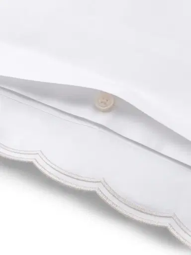 Ralph Lauren Malin Scallop Cotton Sateen Sham - Platinum - Size European | Thumbnail 3 Ralph Lauren Malin Scallop Cotton Sateen Sham - Platinum - Size European | Thumbnail 3