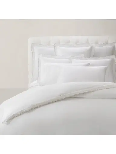 Ralph Lauren Malin Scallop Cotton Sateen Sham - Platinum - Size European | Thumbnail 4 Ralph Lauren Malin Scallop Cotton Sateen Sham - Platinum - Size European | Thumbnail 4
