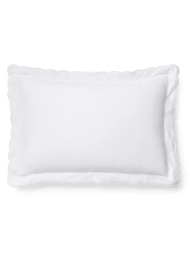 Ralph Lauren Malin Scallop Cotton Sateen Sham - Platinum European