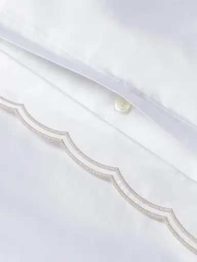 Ralph Lauren Malin Scallop Cotton Sateen Duvet Cover - Navy European | Thumbnail 3 Ralph Lauren Malin Scallop Cotton Sateen Duvet Cover - Navy European | Thumbnail 3