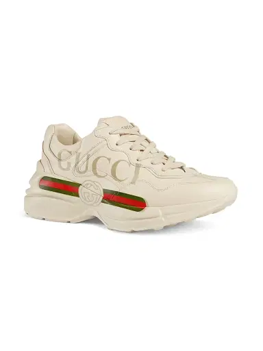 Gucci Women's Rhyton Logo Leather Sneaker - Ivory - Size 11.5 | Thumbnail 2 Gucci Women's Rhyton Logo Leather Sneaker - Ivory - Size 11.5 | Thumbnail 2