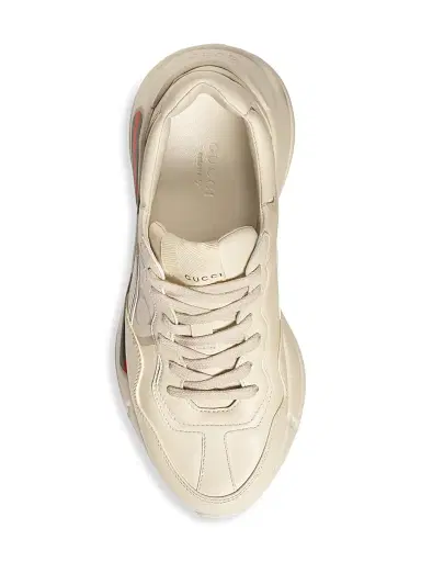 Gucci Women's Rhyton Logo Leather Sneaker - Ivory - Size 11.5 | Thumbnail 4 Gucci Women's Rhyton Logo Leather Sneaker - Ivory - Size 11.5 | Thumbnail 4