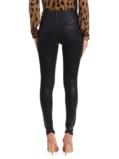 L'Agence Women's Marguerite High-Rise Skinny Coated Jeans - Black Coated | Thumbnail 5 L'Agence Women's Marguerite High-Rise Skinny Coated Jeans - Black Coated | Thumbnail 5