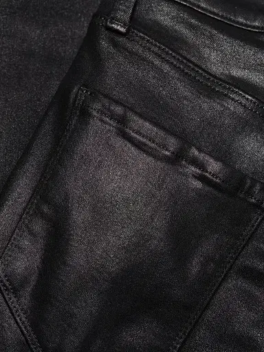 L'Agence Women's Marguerite High-Rise Skinny Coated Jeans - Black Coated | Thumbnail 6 L'Agence Women's Marguerite High-Rise Skinny Coated Jeans - Black Coated | Thumbnail 6