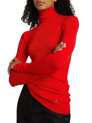 Proenza Schouler Women's Fox Ribbed Turtleneck Top | Thumbnail 6 Proenza Schouler Women's Fox Ribbed Turtleneck Top | Thumbnail 6
