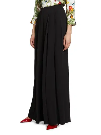 L'Agence Women's Nova Pleat Straight-Leg Pants - Black - Size 16 | Thumbnail 4 L'Agence Women's Nova Pleat Straight-Leg Pants - Black - Size 16 | Thumbnail 4