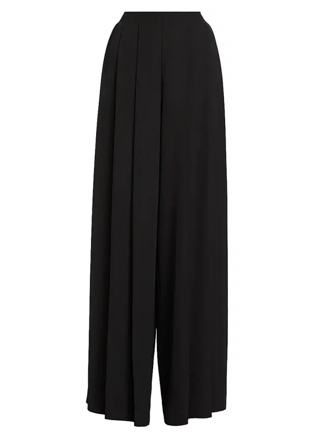 L'AGENCE Women's Nova Pleat Straight-Leg Pants - Black