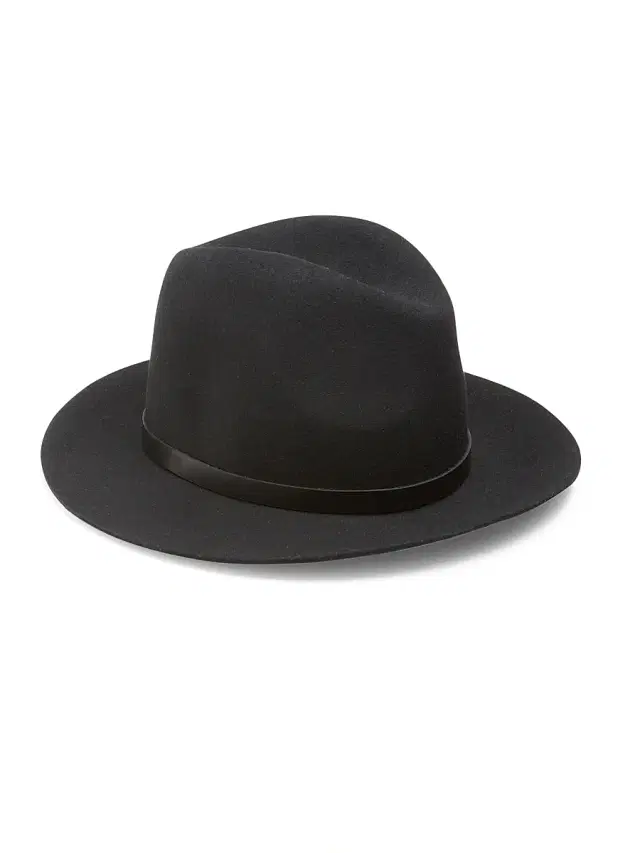 Women's Floppy Brim Fedora - Black
