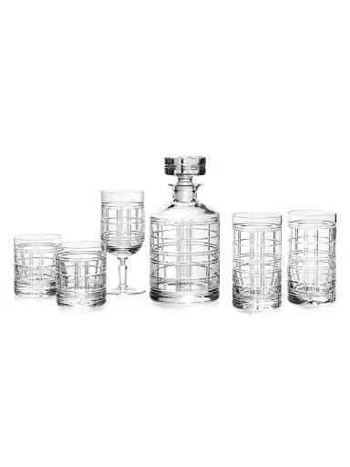 Ralph Lauren Hudson Plaid Iced Beverage Glass | Thumbnail 2