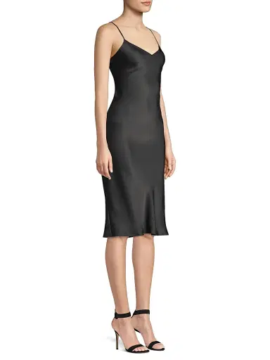 L'AGENCE Women's Jodie Silk Slip Dress - Champagne | Thumbnail 2