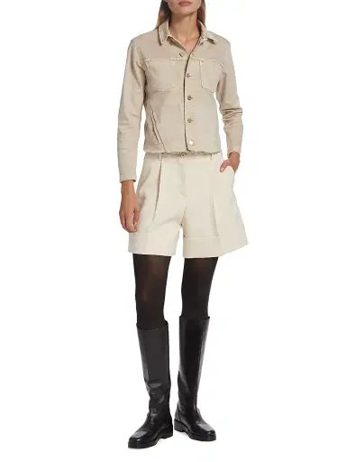 L'Agence Women's Janelle Cotton-Blend Denim Jacket | Thumbnail 2