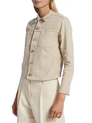 L'Agence Women's Janelle Cotton-Blend Denim Jacket | Thumbnail 4