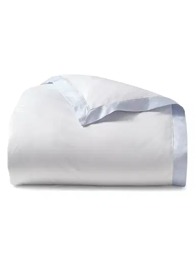 Ralph Lauren Organic Sateen Border 624-Thread Count Duvet Cover & Sham Collection - True Blue Hyacinth King | Thumbnail 2