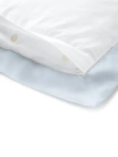 Ralph Lauren Organic Sateen Border 624-Thread Count Duvet Cover & Sham Collection - True Blue Hyacinth King | Thumbnail 6