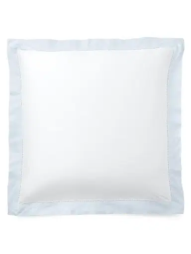 Ralph Lauren Organic Sateen Border 624-Thread Count Duvet Cover & Sham Collection - True Blue Hyacinth King | Thumbnail 8