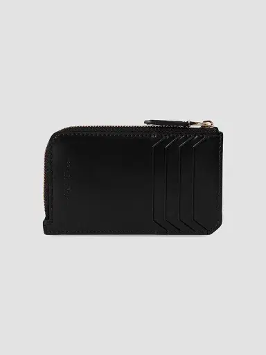 Ralph Lauren Collection Women's RL Box Calfskin Zip Card Case - Black | Thumbnail 2