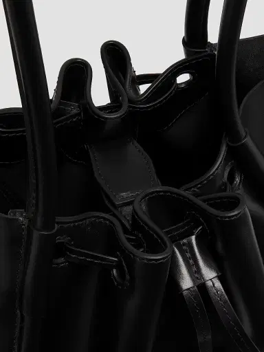 Proenza Schouler Women's Large Ruched Leather Tote Bag - Black | Thumbnail 6