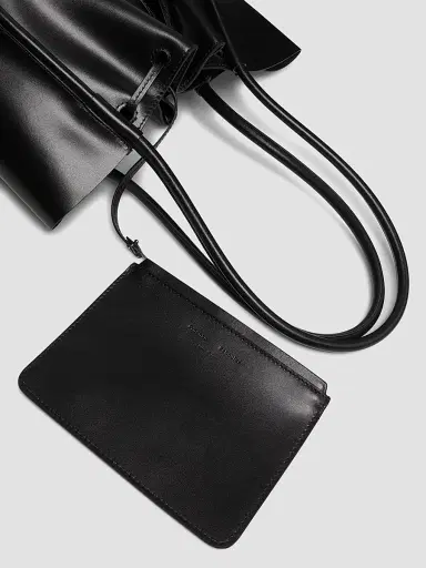 Proenza Schouler Women's Large Ruched Leather Tote Bag - Black | Thumbnail 7