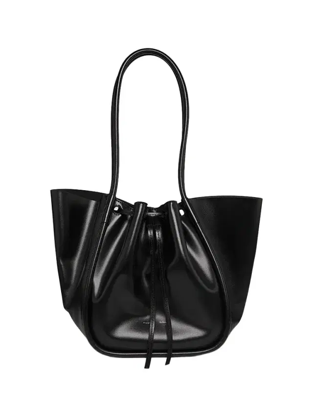 Proenza Schouler Women's  Ruched Leather Tote Bag - Black