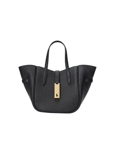 Polo Ralph Lauren Women's Polo ID Leather Crossbody Top Handle Bag - Black | Thumbnail 1