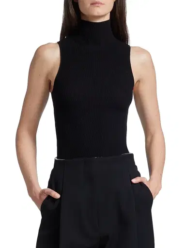 Proenza Schouler Women's Sleeveless Matte Knit Top - Black - Size Large | Thumbnail 3 Proenza Schouler Women's Sleeveless Matte Knit Top - Black - Size Large | Thumbnail 3