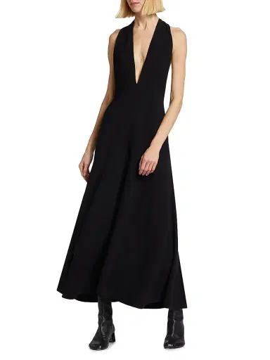 Proenza Schouler Women's Twisted Back Maxi Dress - Black - Size 12 | Thumbnail 2