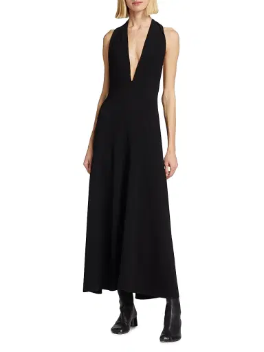 Proenza Schouler Women's Twisted Back Maxi Dress - Black - Size 12 | Thumbnail 3