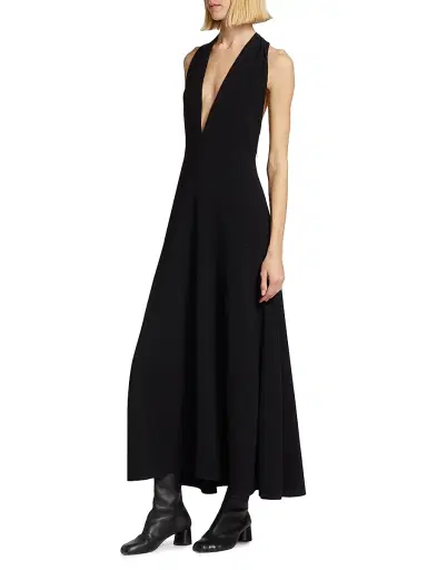 Proenza Schouler Women's Twisted Back Maxi Dress - Black - Size 12 | Thumbnail 4