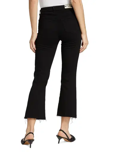 L'AGENCE Women's Kendra High-Rise Cropped Jeans - Black | Thumbnail 5 L'AGENCE Women's Kendra High-Rise Cropped Jeans - Black | Thumbnail 5