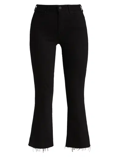 L'AGENCE Women's Kendra High-Rise Cropped Jeans - Black | Thumbnail 1 L'AGENCE Women's Kendra High-Rise Cropped Jeans - Black | Thumbnail 1