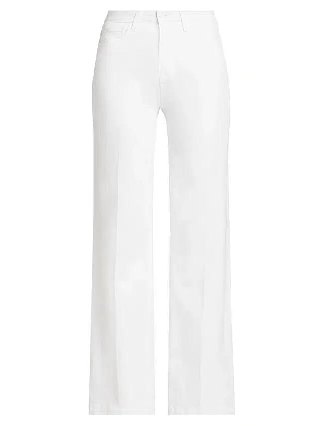 L'AGENCE Women's Scottie High-Rise Wide-Leg Jeans - Blanc