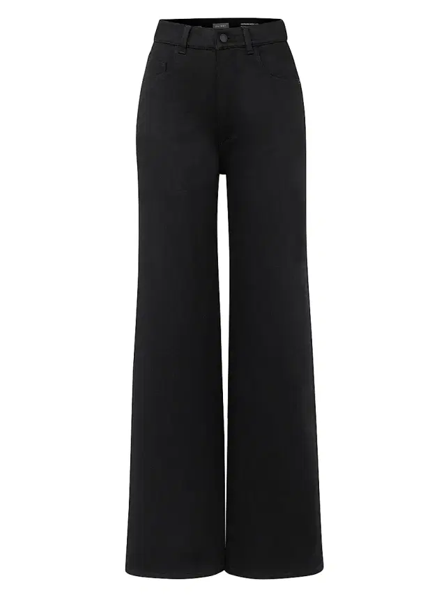 Women's Hepburn Wide Leg High Rise Crop Jeans - Jet Black