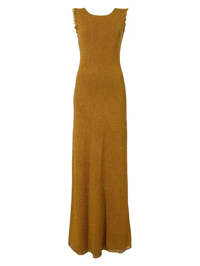 Women's Silvia Silk Bouclé Maxi Dress - Cider