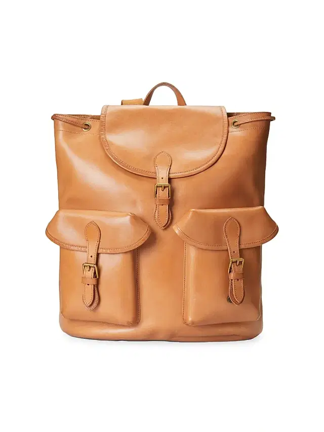 Polo Ralph Lauren Men's Heritage Leather Backpack - Tan