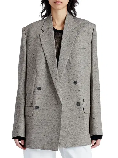 Proenza Schouler Women's Hadley Oversized Blazer - Bronze Multi | Thumbnail 3