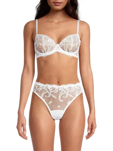 Cosabella Women's Sanika Sheer Underwire Balconette Bra - White | Thumbnail 3 Cosabella Women's Sanika Sheer Underwire Balconette Bra - White | Thumbnail 3